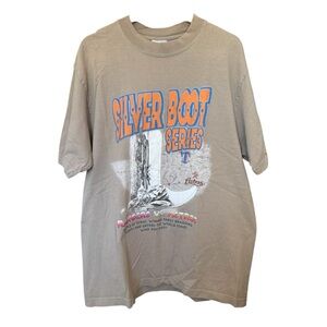 Shaka Wear Houston Astros Texas Rangers MLB Silver Boot Series Shirt Mens Large
